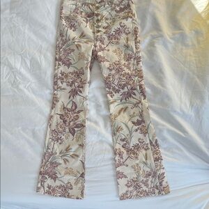 Pilcro and the Letterpress Floral High-Rise Trousers